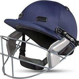 Cutx Cricket Helmet | Navy Blue | Size: X-Large | for Men & Boys | Steel Grill | Adjustable Back Support Strap | Removable and Washable Sweatband | Lightweight-image-1
