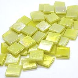 Sai Mosaic Art Coral Lemon Glacier HK002 Glass Mosaic 15x15mm Tiles 100 gm Pack-image-67