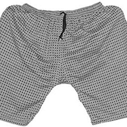 Men Casual Cotton Boxer Shorts/Small Square Check Print Bermuda Boxers (L.Grey, L)-image-8