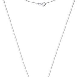 925 Sterling Silver Long Thin Neck Curb Chain | Pure Silver Chain in 18" Inches For Women & Girls-image-42