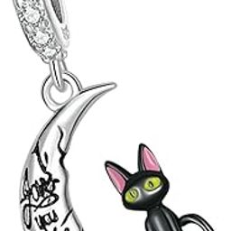 Dangle Charms Pendants Jewelry Fashion Jewelry Gifts Teen Bracelets Women Cat Moon Shape | Fashion Jewelry | Necklaces & Pendants-picture-53
