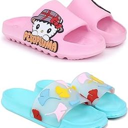 Combo Pack of 2 Slipper/Flip Flops/Slides/Clogs/Sandals for Women (Tatoo-Peso Vs Gobi)-image-11