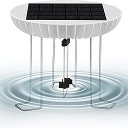Lewisia Solar Water Wiggler Bird Bath Water Agitator Solar Powered for Birdbath Garden (with Battery)-image-27