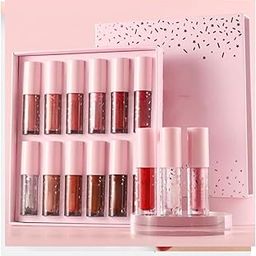 TRENDEE HUDA Lipstick Set of 12 Matte Liquid Lipstick Multicolor Set for Women and Girls - Long Lasting, Shinning Waterproof Lip Gloss Combo New.-1