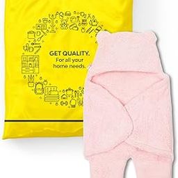 MY NEWBORN by 10CLUB 3-in-1 Hooded Baby Blanket Wrapper | All Season Soft Swaddle | Swaddle for New Born Baby | Baby Blankets Newborn 0-2years | Travel-Friendly Baby Wrapper-picture-24
