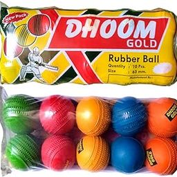 CELIRO Cricket Rubber Jumper Ball for Street Cricket Play | Made of Rubber for Cricket Tournament, Gully & Street Playing | Cricket Rubber Jumper Ball (Pack of 10)-image-9