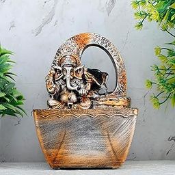 Global Grabbers Polyresin Table Top Indoor Outdoor Water Fall Fountain with LED Lights Home Decor Decoration Gift Gifting Items-A_ORG-SF25-image-60