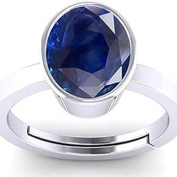 10.25 Ratti 9.50 Carat Neelam Stone Gold Plated Ring natural Blue Sapphire Gemstone Anguthi Unheated and untreated for men and women-10