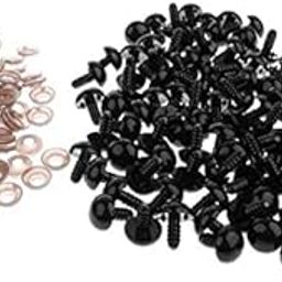 MERISHOPP® 2x100 Pieces Black PVCSafety Eyes with Backs for Dolls DIY Making 12mm|Toys & Hobbies | Stuffed Animals | Other Stuffed Animals|100 Pieces PVCEyes(2 Pack)-picture-23