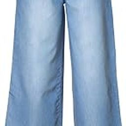 Light Blue Flared High Rise Cotton Blend Western Palazzo for Women-image-38