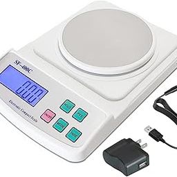600 g (21 oz) / 0.01 g Digital LCD Analytical Balance Laboratory School Scale with USB AC/DC Adapter-4