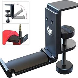 6amLifestyle [2020 Newest Version] Foldable Headphone Stand Hanger Under Desk Clamp with Cable Organizer Save Space Metal Headphone Headset Holder for Universal Headphones PS4 PC Headsets, 6A-1203BK-picture-20