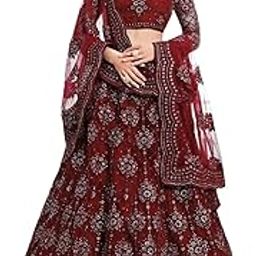 Women's Net Lehenga Choli Set with Sequin Work, Crop Top and Long Skirt, long Sleeves-image-32