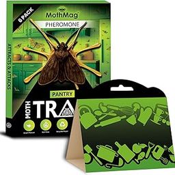 MothMag Pheromone Pantry Moth Traps - Pack of 6, Non-Toxic Insect Killer for Kitchen, Cabinets and Food Storage - Indoor Pantry Moth Glue Traps for Home Protection-image-39