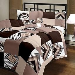 LOVEKUSH Check Printed Double Bed Reversible Microfiber AC Dohar Blanket Lightweight Quilt /Duvet (Brown)-26