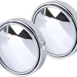 GLAMAXY Original Plastic Rear Blind Spot Round Convex Mirror with Adjustable Wide Angle for Cars (2 Pieces)-12