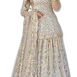 WOMEN'S Georgette Stiched Dhoti-suit (SF251-ver16 White1 2XL)-picture-42