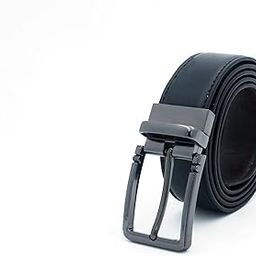 Men’s Premium Black Formal Non Leather Belt with Sleek Gunmetal Buckle – Adjustable & Stylish-image-33