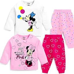 kuchipoo © Disney Girls Regular Fit Cotton T-Shirts and Pyjamas Set-picture-44