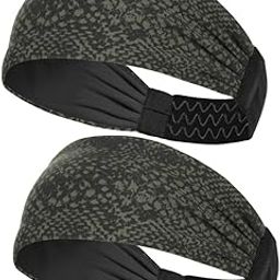 ReDesign Apparels Performance Headband for Men and Women - Running, Cycling, Yoga, Tennis, Badminton & Other Sports (Combo Green Snake Print)Nylon, Silicone, Spandex, Polyester Blend, Cotton-image-69