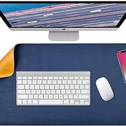 Large Gaming Mouse Pad - Office Desk Mat for Laptop, Keyboard, and Study Table Accessories - Extended Mousepad in Blue Yellow-32