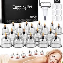 Eambond Cupping Set, Cupping Therapy Sets Massage Back, Pain Relief, Physical Therapy, Chinese Cupping kit with Vacuum Pump - Massage Cupping Cup for Massage Therapists–Improve Your Health & Wellness-image-81