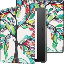 T Tersely Slimshell Case Cover For All-New Kindle Oasis(10Th Generation,2019 Release And 9Th Generation,2017 Release),Smart Shell Cover With Auto Sleep/Wake For Amazon Kindle Oasis 7 In(Trees),Multi-picture-18