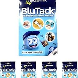Bos-tik Glue Stick - Reusable Adhesive - Blu Tack -75g - Pack of 5-image-51