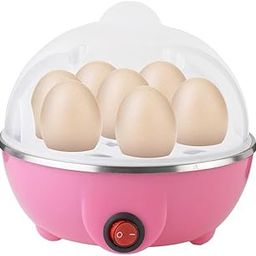 The Kitchen Wault | Electric Egg Boiler 7 Egg Capacity | Automatic Off Multi-Purpose Steamer Machine | Compact Egg Cooker with Steaming Tray for Kitchen | Fast Egg Maker (Pink)-image-23