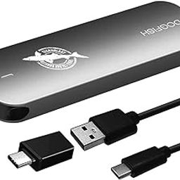 Dogfish Portable External SSD 4TB 2242/2260/2280 Ngff Grey Metal USB 3.1 Type-C Ultra-Light Mini Breathable Portable Solid State Drive for Mac/Windows/Android/Linux（up to 10Gbps ，with LED Indicator）-28