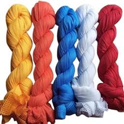 Cotton Blend Solid Dupatta For Women Shawls and dupattas in women fashions pack of 5-picture-20