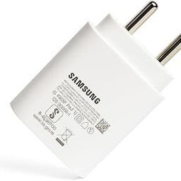 25W USB-C Fast Charging Adapter (White) | Compatible with Samsung Galaxy S25,S24,S22,S21,S20/Plus/Ultra/FE/Edge/Z Fold/Flip 6/A/M/F/35/56/55/26/16/36/06/36/05/15/14/05 /5G/4G-0