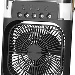 Enakshi (LABEL) Creations Portable Air Conditioner Quiet Small Desk Air Fan for Travel Outdoor Work BlackHome & Garden|Home Improvement|Heating Cooling & Air|Portable Fans-picture-16