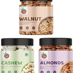 Get Healthy NATURAAL100% Natural Premium Dried Fruits Combo 600Gm Pack of 3 Each Pack 200Gm [ Walnut + Cashew +Almonds ]Premium Nut & Fruit Snack for Energy, Protein & Natural Sweetness-image-84