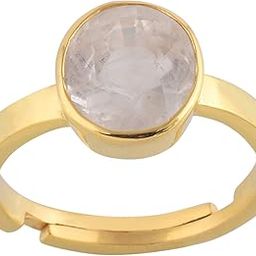 Natural White Sapphire Ceylon Mined (Pukhraj) Gemstone 15.25 Ratti Certified Natural Gemstone AAA++ Quality Adjaistaible Gold Plated Ring-picture-39