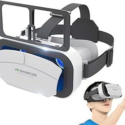 Azonee VR Headset Phone Within 4.7-7.2inch Display Screen Universal Virtual Reality Goggles Soft Comfortable Updated 3D Glasses Compatible for iPhone Android Wearable VR Set for Kids Adults-picture-27