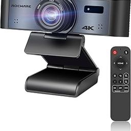 ROCWARE RC16 Webcam 4K, Webcam with Microphone[AI Tracking & Auto Framing] Ultra 4K HD USB 3.0 Web Camera for Computer Laptop Streaming, Conferencing, 110°Wide-View, Privacy Cover,Remote Controller-picture-21