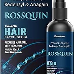 ROSSQUIN Hair Growth Serum | With Redensyl 3% Capixyl 3% Procapil 3% Anagain 3% Bicapil 1% for Hair Fall Control | Unisex | 60 ML-image-83
