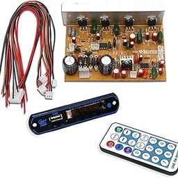 Electronic Spices Combo of 5.1 Tda2030 Based 150w Amplifier Board With Connector With High and Low Pass Filter and Bass Boost Support Come Along Bluetooth Fm With Remote Kit-18