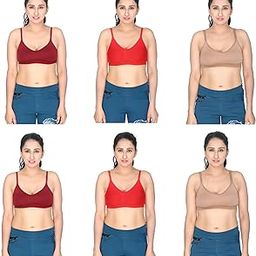 Sports Bra for Girls and Women Daily use Bra Combo Pack of - 6-image-32
