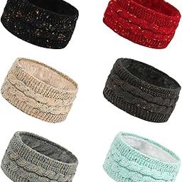 Knitted Headband for Women Ear Warmer Knit Headband for Girls Winter Running Black Womens Accessories | Hats-image-74