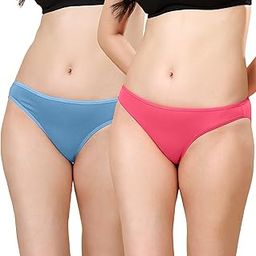 Women Super Combed 100% Pure Cotton Mid Waist Bikini Panty | Cotton Underwear with Elastic Waistband | Low Waist Comfort Fit-picture-24
