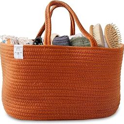 Natemia Rope Diaper Caddy Organizerââ€â€šLarge Portable Nursery Storage Bin and Car Travel Organizerââ€â€šTote Bag with Dividers for Diapers & Wipes-picture-16