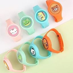 Mosquito Repellent Bands with LED Light Up | Kids LED Light Rakshabandhan Rakhi Bands | Insect & Bug Pest Repeller Bracelet with Essential Oils For Kids and Adults (Orange)-picture-17
