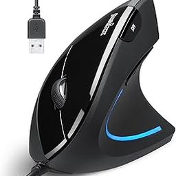 Perixx [Hardware Update PERIMICE-513N, Wired Ergonomic Vertical Mouse - 1000/1500/2000 DPI - Natural Ergonomic Vertical Design - Recommended with RSI User-image-4