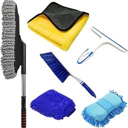 WINDWARRIOR 6-Piece Car Wash & Detailing Kit – Extendable Duster, Microfiber Glove, Sponge, Glass Wiper, Brushes & Towel for Complete Vehicle Cleaning-image-41