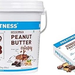 MyFitness Peanut Butter & PRO.FITNESS Protein Bar | Healthy Snacks Combo | 21g Protein Crispy Choco Spread & 11g Protein Bars, Choco Peanut Butter | Cholesterol Free | No Trans Fat | 2.5Kg + (34g x 6)-image-42