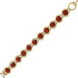 Gold-Plated Rudraksha Bracelet with 11 Beads, Traditional Design (RRPC26PLGD)-picture-43