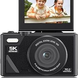 LICAEVEY 5K Digital Camera for Photography, 75MP WiFi Vlogging Camera for YouTube with 3" 180° Flip Screen, 18X Digital Zoom Autofocus Video Camara for Travel, Beginners (Black)-image-86