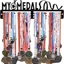 Sehaz Artworks Medal Hangers for Wall | Medal Holder for Wall | Medal Display Case | Wall Mount Medal Frame Holds Upto 24-30 Medals Black-19